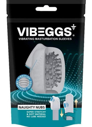 Vibeggs Naughty Nubs Unisex Masturbation Egg - Blue/White