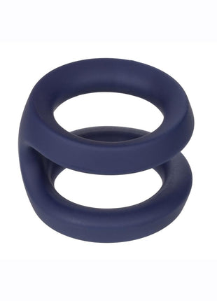 Viceroy Dual Ring Silicone Cock Ring - Blue