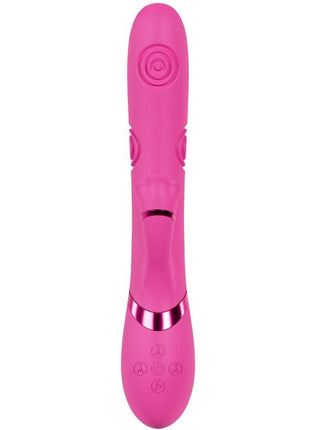 Vive Fiore Silicone Rechargeable Triple Motor G-Spot Air Wave Vibrating and Tapping Flared Clit Stimulator