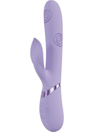 Vive Fronda Silicone Rechargeable Triple Motor G-Spot Vibrating and Tapping Leaf Clit Stimulator