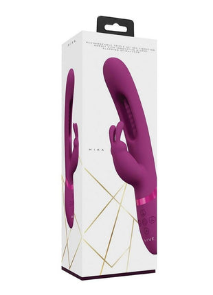 Vive Mika Rechargeable Triple Motor Vibrating Rabbit with G-Spot Stimulator - Pink