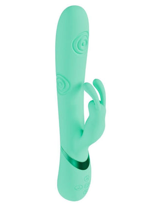 Vive Mimi 10 Function Silicone Rechargeable Triple Motor G-Spot Vibrating and Tapping Rabbit - Green