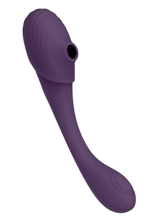 Vive Mirai Rechargeable Silicone Dual Motor Double Ended Bendable Pulse and Air Wave Vibrator