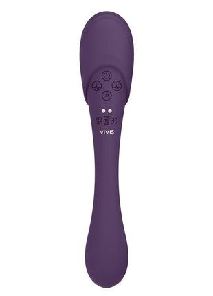 Vive Mirai Rechargeable Silicone Dual Motor Double Ended Bendable Pulse and Air Wave Vibrator