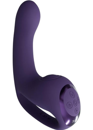 Vive Riko Rechargeable Silicone Triple Motor Thumper with Finger Motion Vibrator - Purple