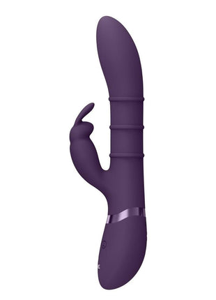 Vive Kura Rechargeable Silicone Triple Motor Up and Down Vibrating Triple Ring Rabbit