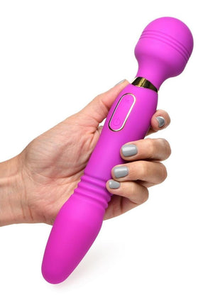 Wand Essential Ultra Thrust-Her Deluxe Rechargeable Silicone Thrusting and Vibrating Wand