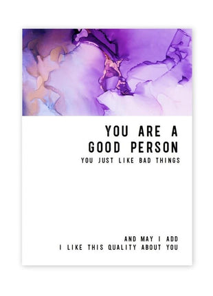 Warm Human Good Person Bad Things Greeting Card