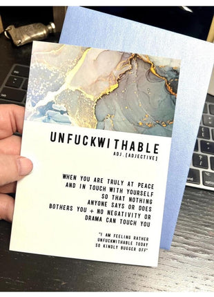 Warm Human Unfuckwithable Greeting Card