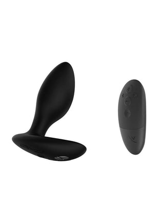 We-Vibe Ditto+ App Compatible Vibrating Rechargeable Silicone Butt Plug with Remote Control - Satin - Black