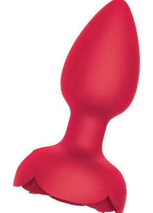 Wet Dreams Rosebud Tushy Light Silicone Butt Plug - Red