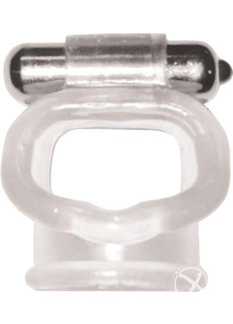 Wet Dreams Vibrating Super Stud Sling Silicone Cock Ring Waterproof - Clear
