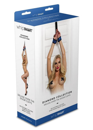 WhipSmart Diamond Over The Door Cuffs - Blue