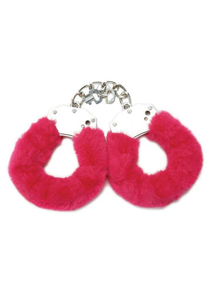 WhipSmart Furry Cuffs with Eye Mask - Hot Pink/Pink