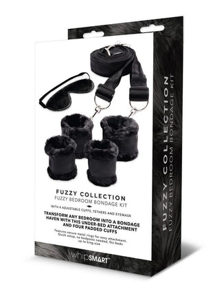 WhipSmart Fuzzy Bedroom Bondage Kit - Black