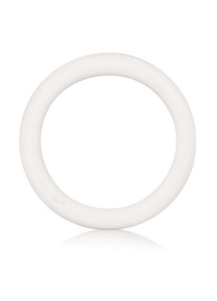 White Rubber Cock Ring - White - Medium