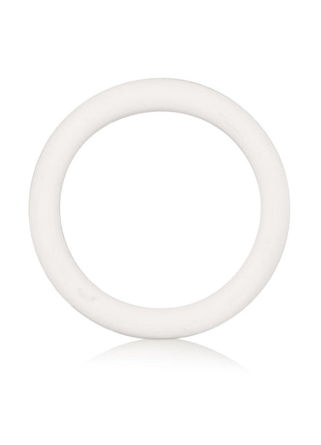 White Rubber Cock Ring - White - Medium