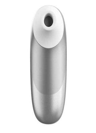 Womanizer Pleasure Air Pro Rechargeable Silicone Air Pulse Clitoral Vibrator - Grey/Silver