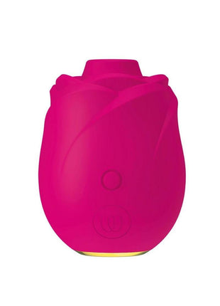 Womanizer Rose Rechargeable Silicone Air Pulse Clitoral Vibrator - Gold/Pink