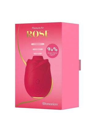 Womanizer Rose Rechargeable Silicone Air Pulse Clitoral Vibrator - Gold/Red