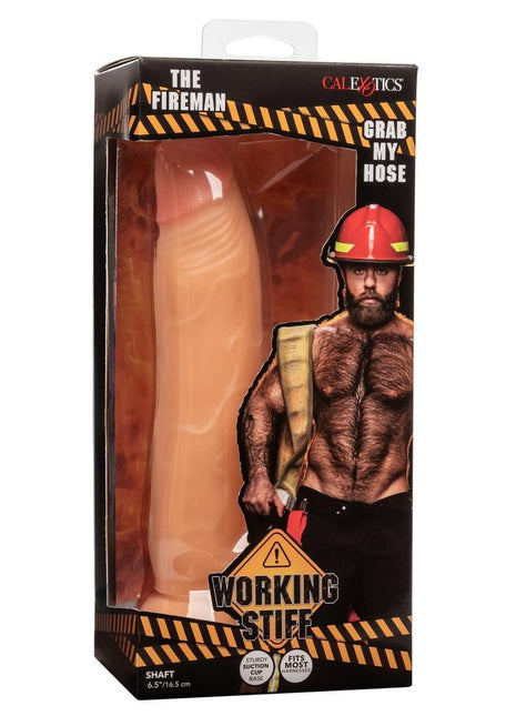 Working Stiff The Fireman Realistic Posable Dildo with Suction Cup - Vanilla