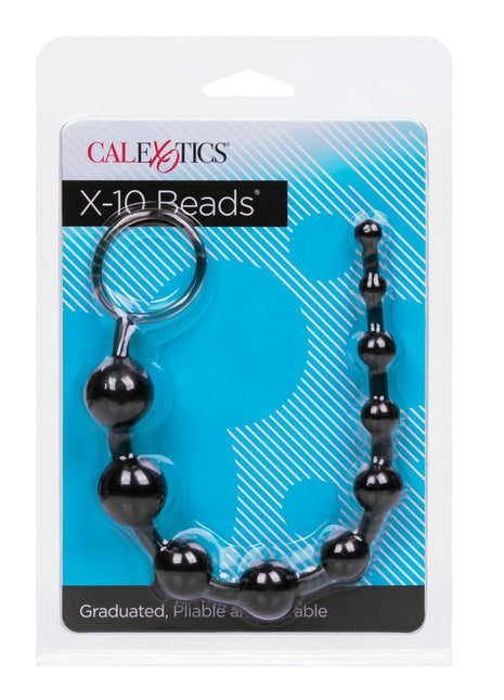 X 10 Anal Beads - Black