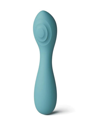 X and O's Cherish Rechargeable Silicone Curved Vibrator - Teal