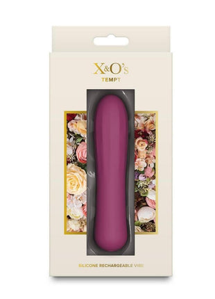 X and O's Tempt Rechargeable Silicone Compact Vibrator - Magenta
