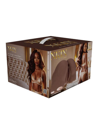 Xkin Kaya Bloom Dual Entry Bodyforms Masturbator - Pussy/Ass - Chocolate