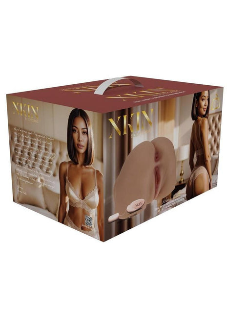 Xkin Nina Vale Dual Entry Bodyforms Masturbator - Pussy/Ass - Caramel
