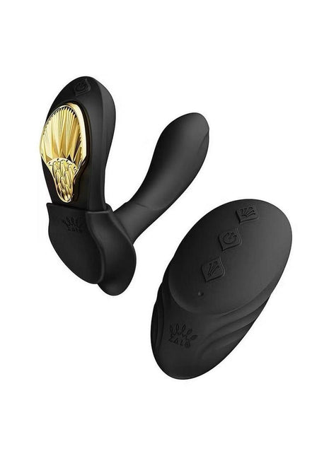 Zalo Aya Rechargeable Silicone Wearable Vibrator - Black/Gold