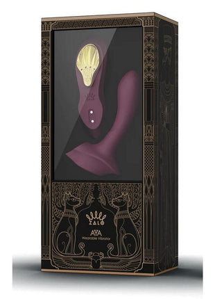 Zalo Aya Rechargeable Silicone Wearable Vibrator - Gold/Purple
