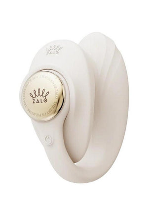 Zalo Deya Rechargeable Silicone App Compatible Wearable Vibrator - Gold/White - Set