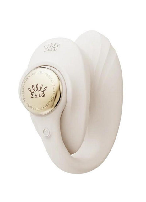 Zalo Deya Rechargeable Silicone App Compatible Wearable Vibrator - Gold/White - Set