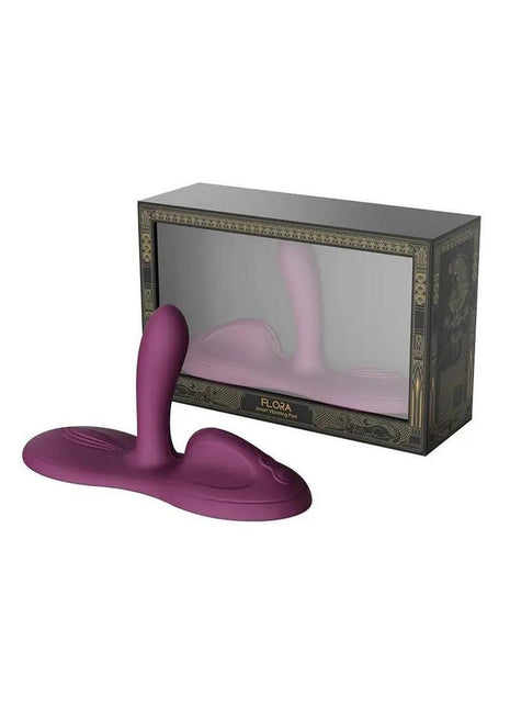 Zalo Flora Rechargeable Silicone App Compatible Smart Vibrating Pad - Purple