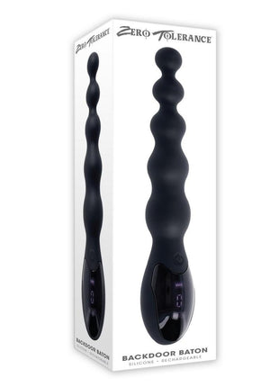 Zero Tolerance Backdoor Baton Rechargeable Silicone Anal Beads - Black