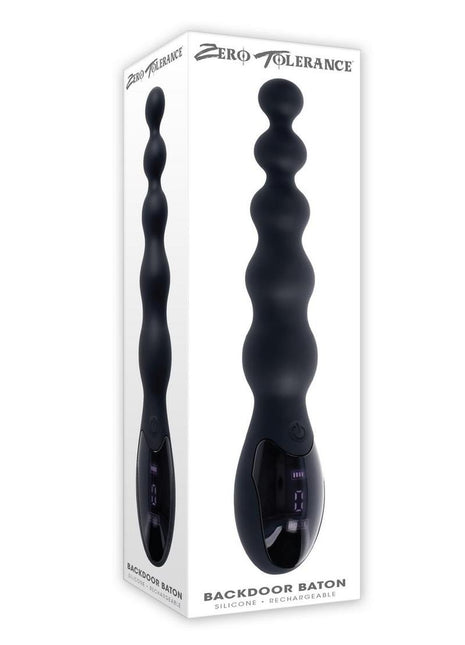 Zero Tolerance Backdoor Baton Rechargeable Silicone Anal Beads - Black