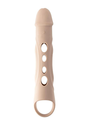 Zero Tolerance Big Boy Extender Rechargeable Silicone Penis Extension with Remote - Vanilla