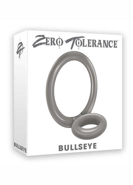 Zero Tolerance Bullseye Double Loop Cock Ring with Ball Strap - Smoke
