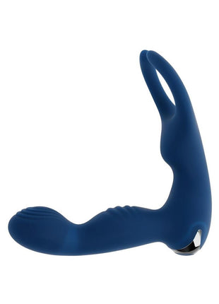 Zero Tolerance By All Means Rechargeable Silicone Anal Vibrator with Remote - Blue