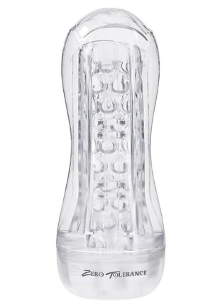 Zero Tolerance Casual Encounter Beaded Pussy Stroker with Vibrating C-Ring - Clear