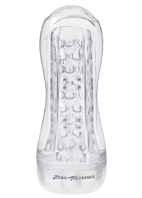 Zero Tolerance Casual Encounter Beaded Pussy Stroker with Vibrating C-Ring - Clear