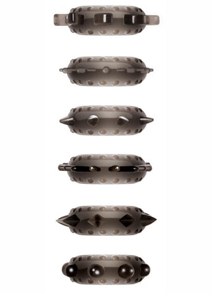 Zero Tolerance Cockstars Cock Ring Kit - Smoke - 6 Piece Kit