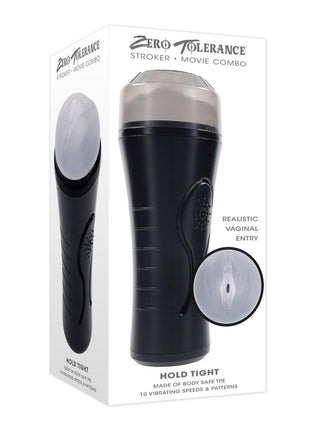 Zero Tolerance Hold Tight Rechargeable Stroker - Black/Clear