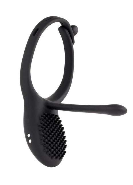 Zero Tolerance Mr. Tickler Rechargeable Silicone Cock Ring with Remote Control - Black