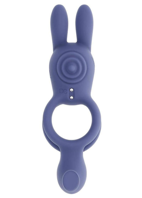 Zero Tolerance Naughty Bunny Rechargeable Silicone Vibrating Rabbit Cock Ring - Purple