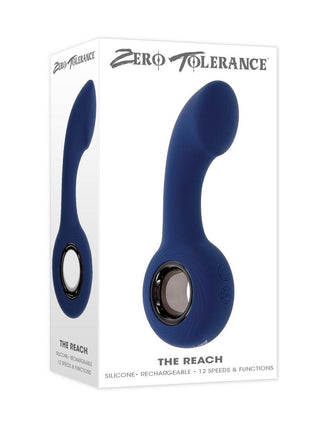 Zero Tolerance Reach Rechargeable Silicone Anal Plug - Blue