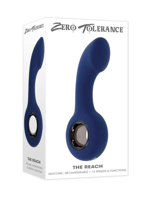 Zero Tolerance Reach Rechargeable Silicone Anal Plug - Blue