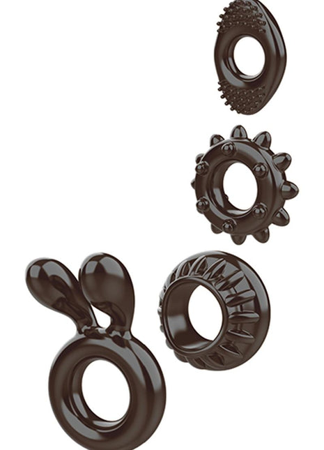 Zero Tolerance Ring My Bell Cock Ring Kit - Smoke - 4 Piece Kit