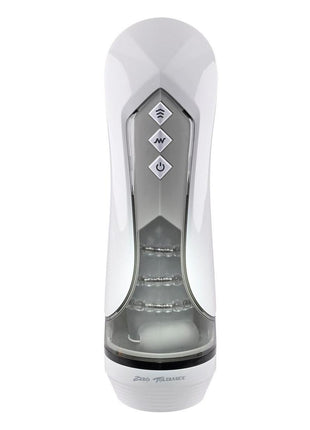 Zero Tolerance Stroking Buddy Rechargeable Thrusting Masturbator - White